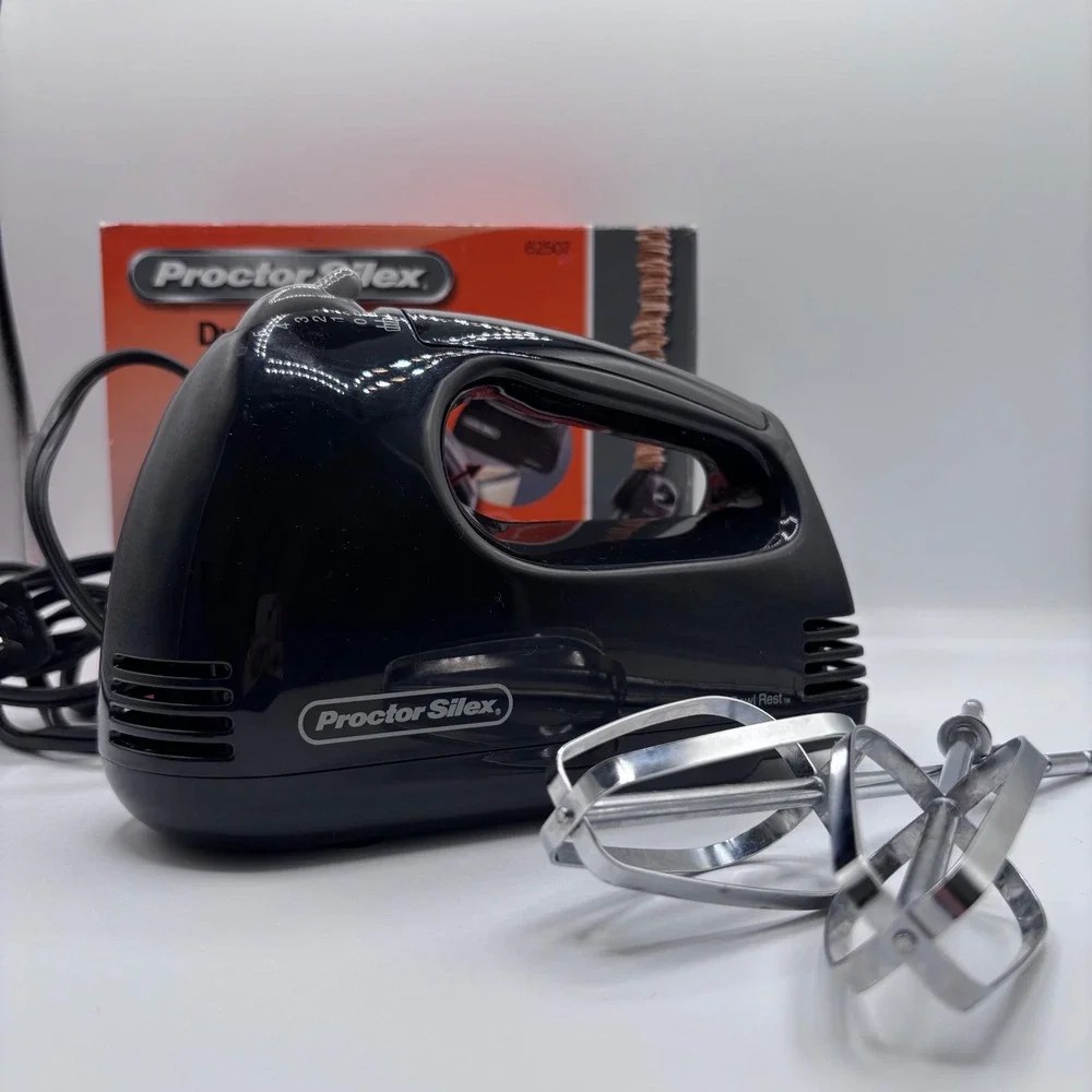 Hand Mixer | Proctor Silex 62507 Durable Easy Mix 5 Speed Black‎ 100W Bowl Rest